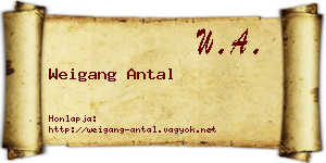 Weigang Antal névjegykártya
